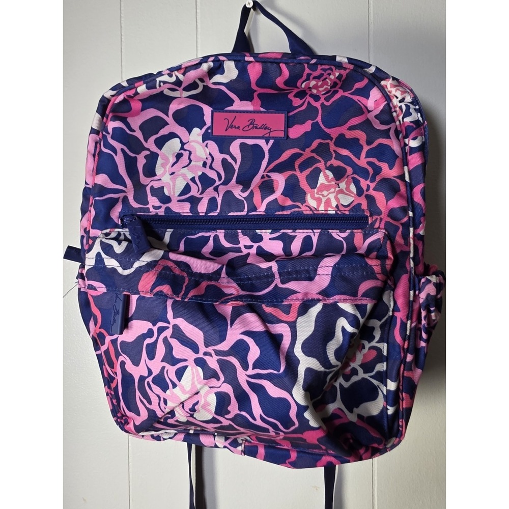 Vera Bradley Lighten Up Just Right Backpack Katalina Pink Camo Floral Bag
